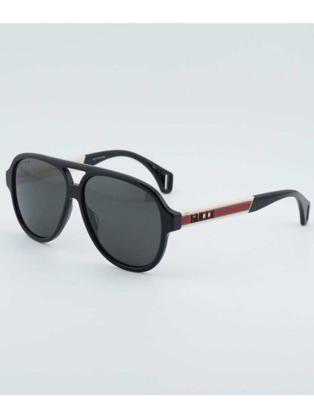 Gucci GG0463S 002 Sunglasses Black Aviator Frame, Grey Lenses